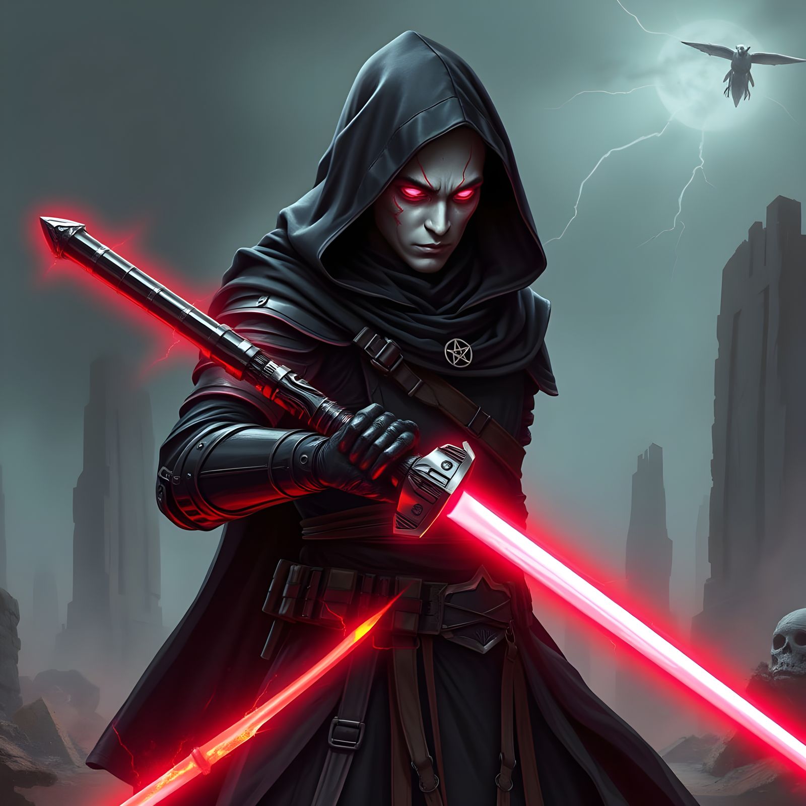 Modern Cosmic Warrior in Rogue Dragons Blood Armor