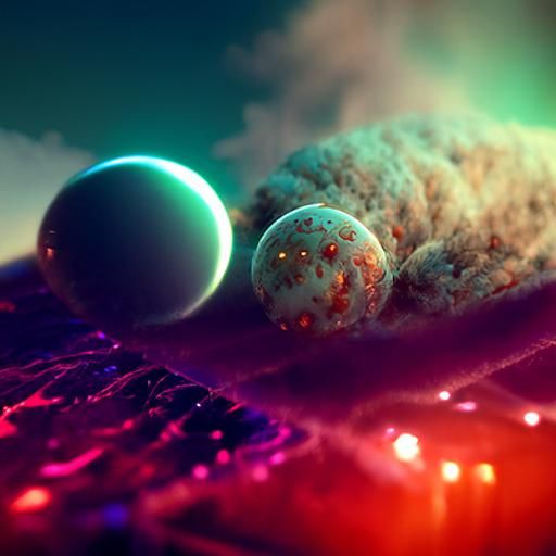 Desert Night Journey to Space: Sci-Fi Art