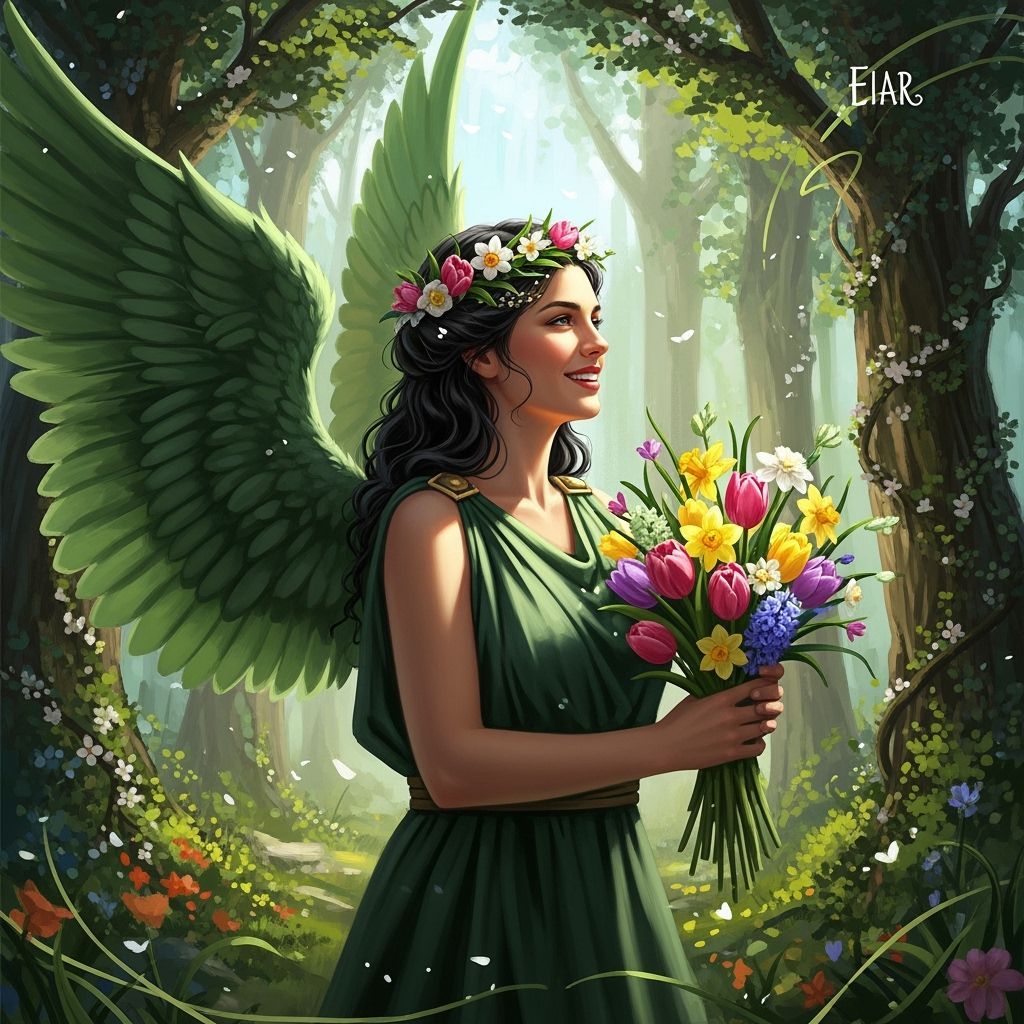Eiar, Greek Goddess of Spring in Sacred Grove