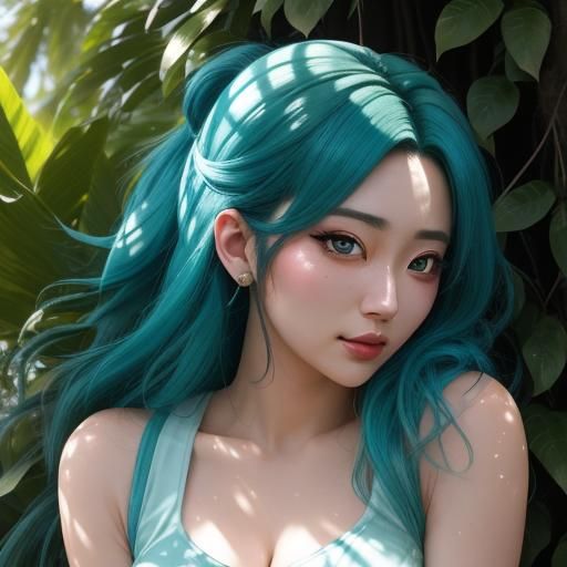 Anime Girl Portrait in Manga Style