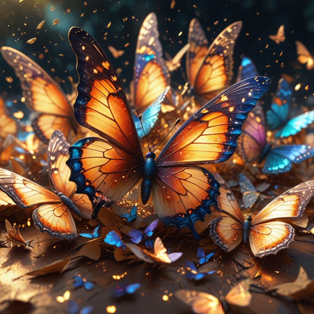Butterflies Emerge from Pencil Shavings in Detailed Fantasy ...