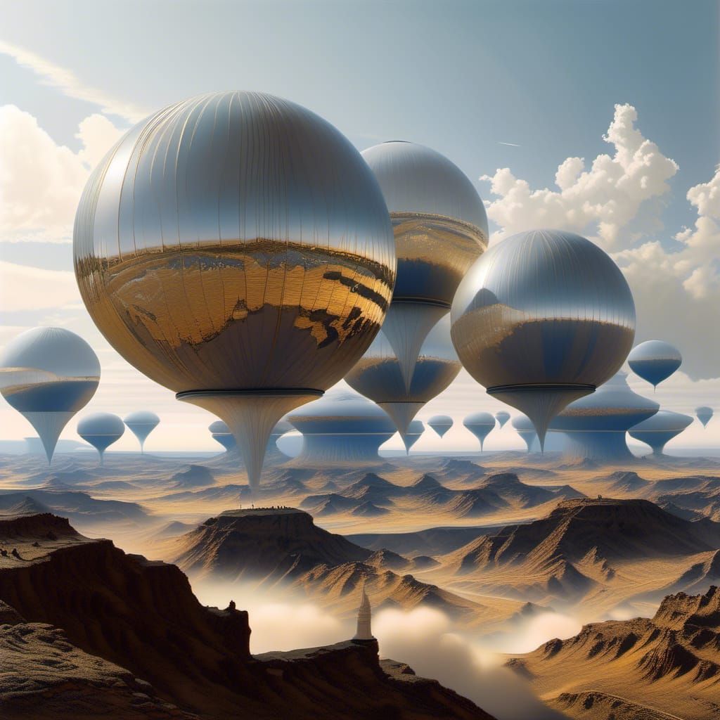 Surreal Abstracted Portrait in Bizarre Desert Landscape