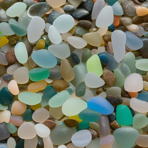 Sunrise on a Sea Glass Pebble Beach