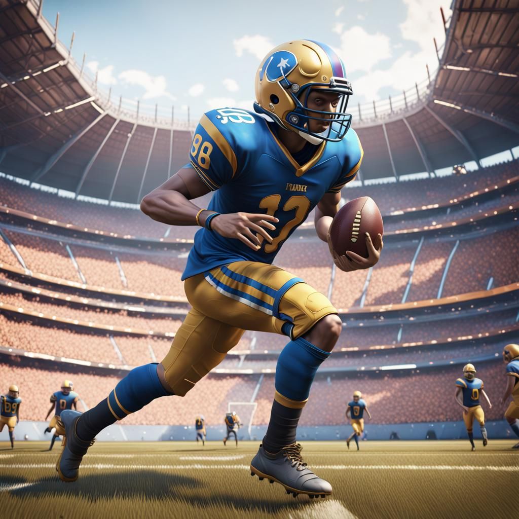 Detailed Matte Painting of a Football