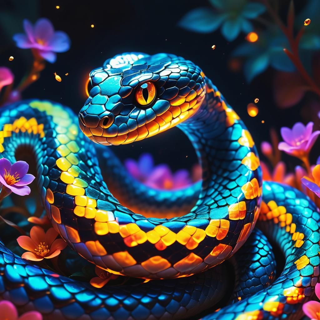 Adorable Furry Baby Snake with Fluffy Hair