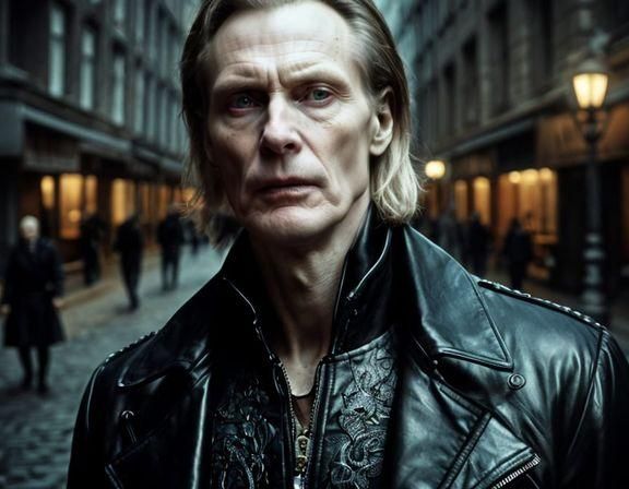 Vampire Viktor Portrait in 2000s Horror Style