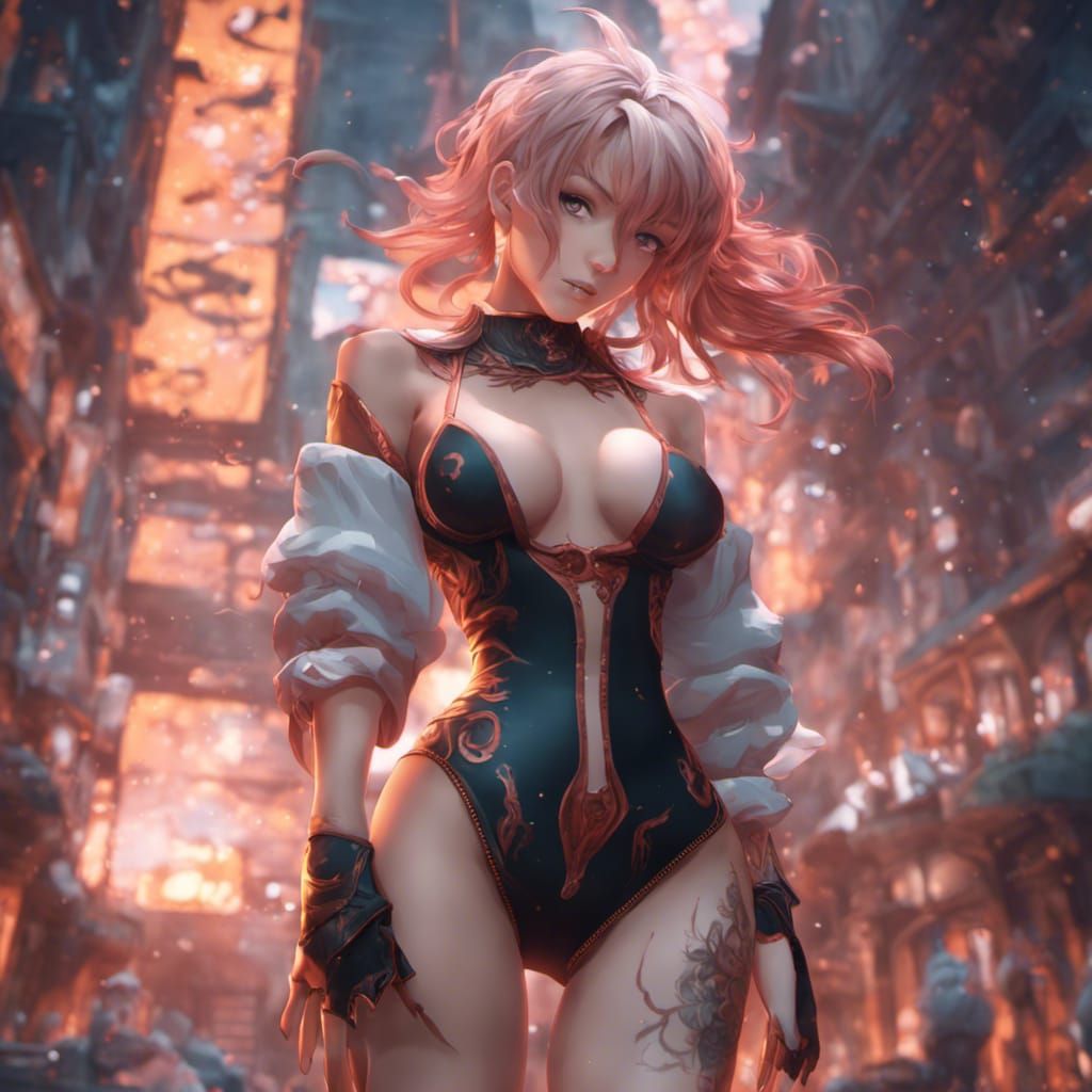 Anime Girl in Detailed Digital Matte Painting