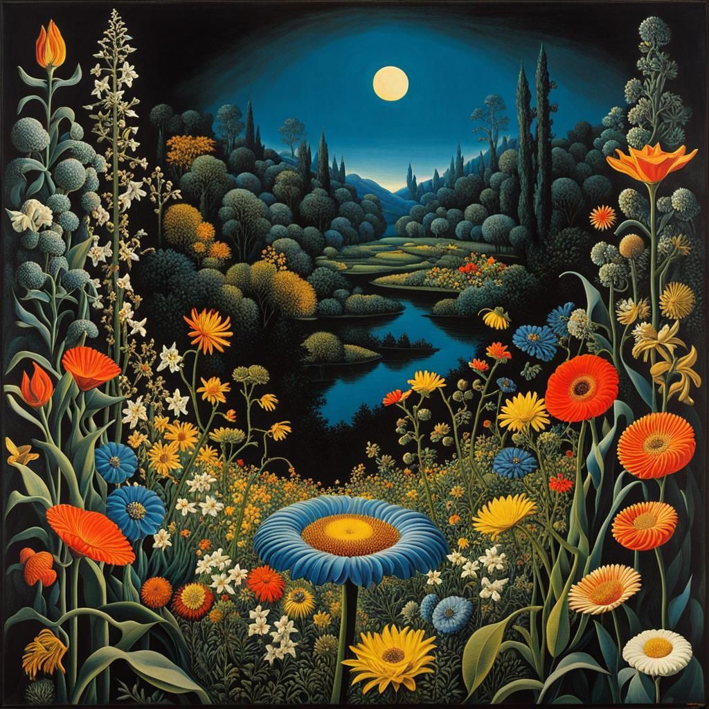 Surreal Flowers Hide Audacious Enchantments: A Digital Paint...