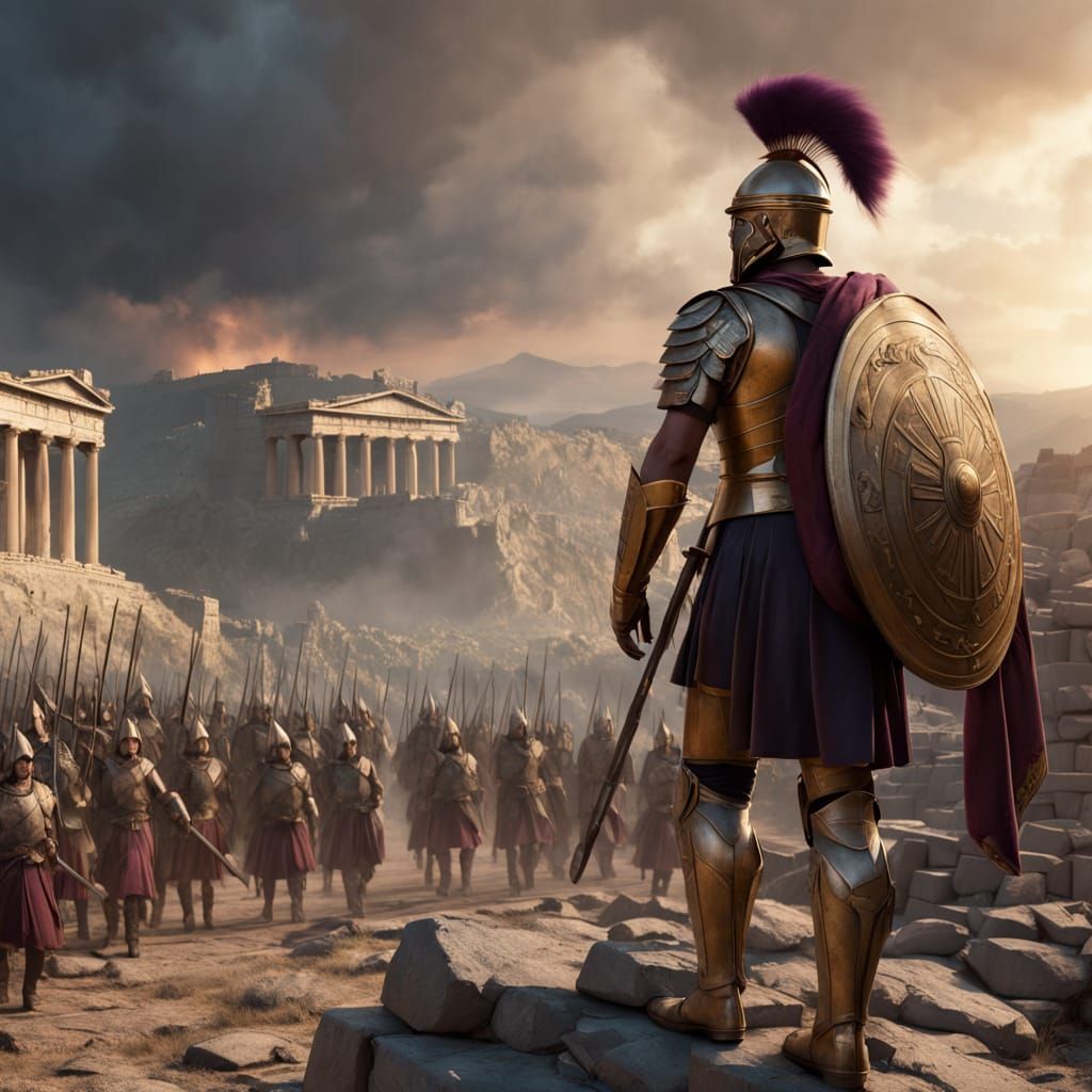 Troy's Shattered Walls: Epic Greek Army Standoff
