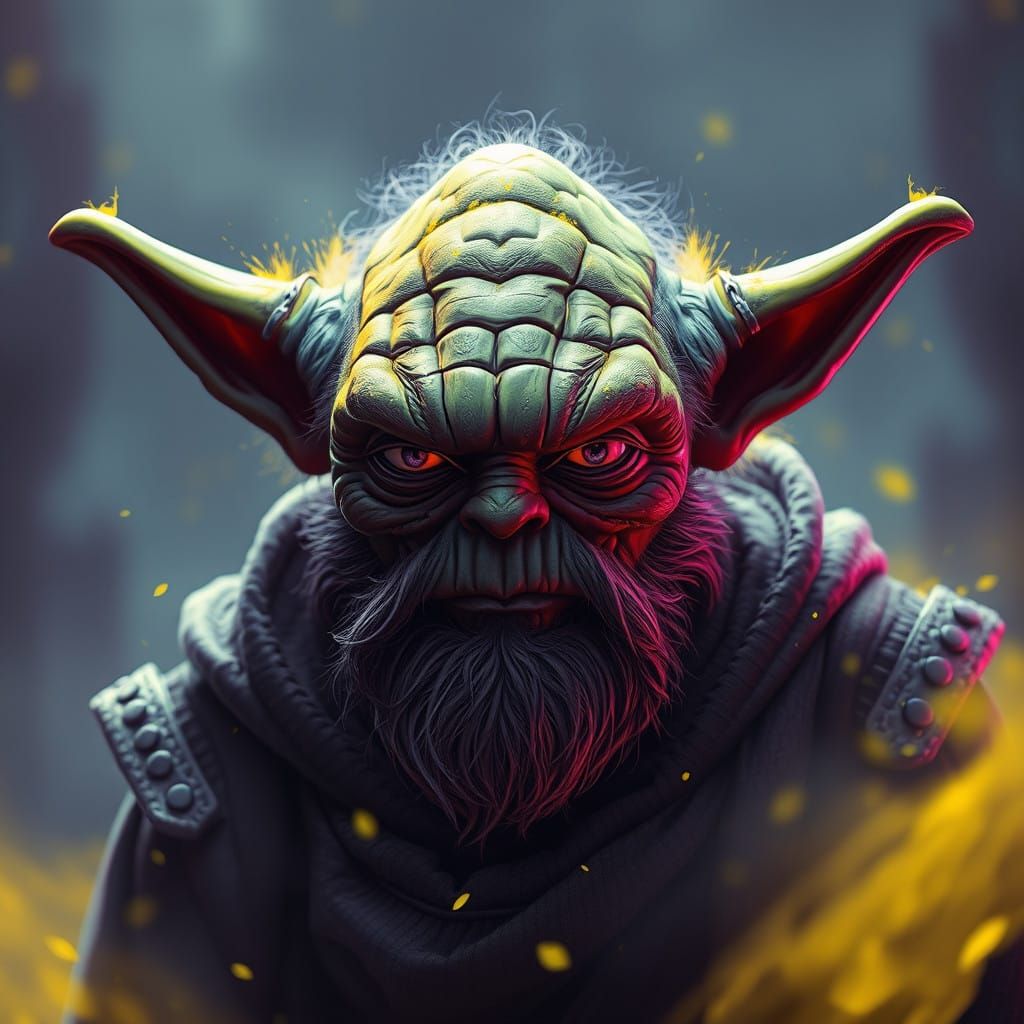 Surreal Dark Fantasy Yoda Masterpiece