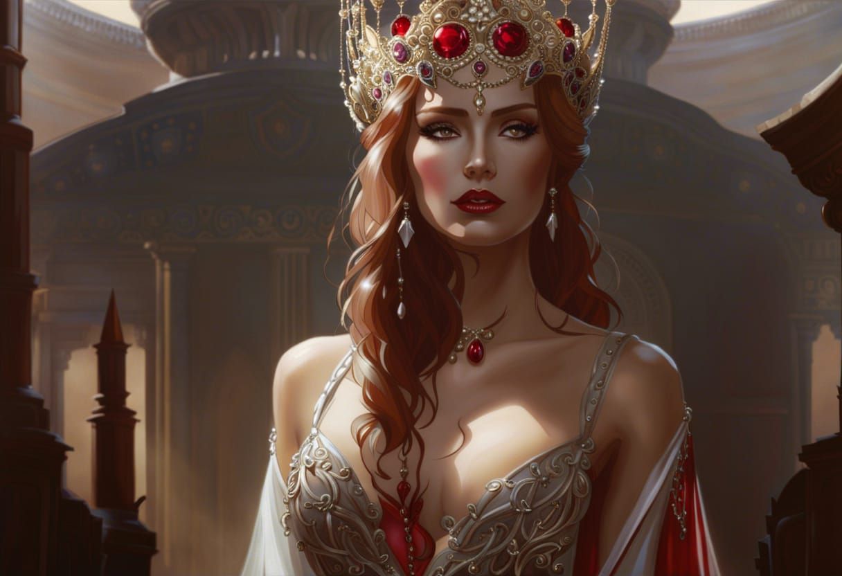Captive Queen: Fantasy Art in Hyper-Detailed Style