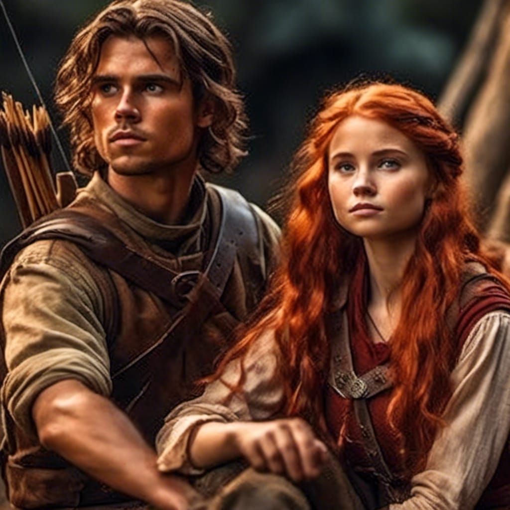 Teen Archer and Warrior Portrait with Bokeh Effect
