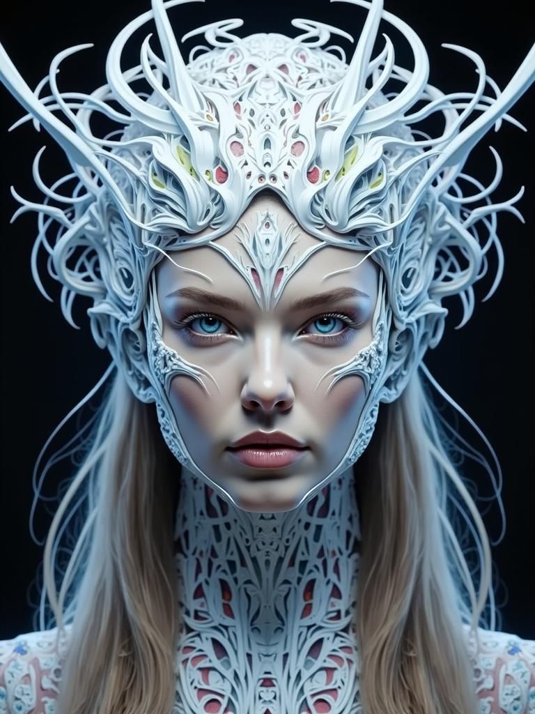 Dynamic Abstract Composition in Neon Hues