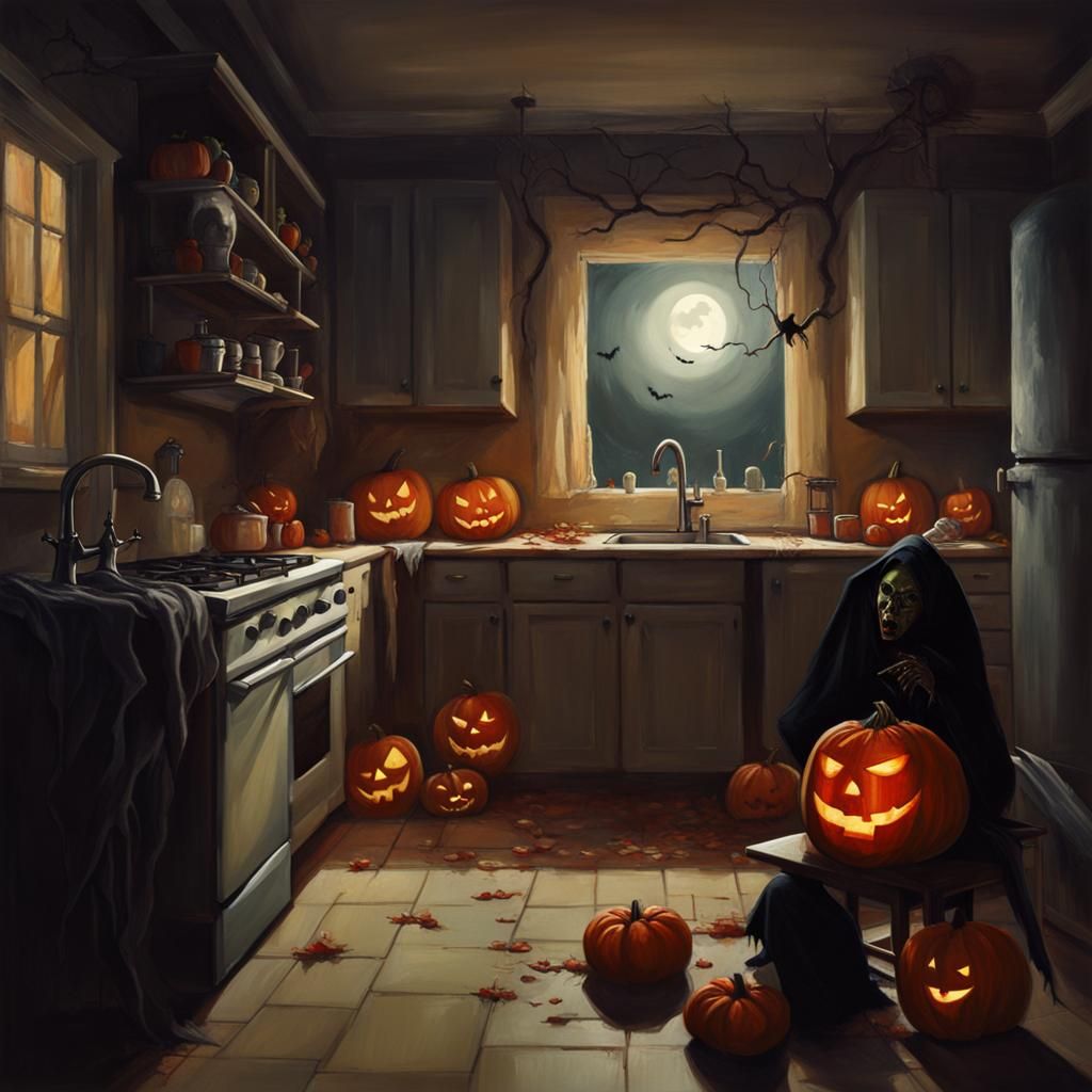 halloween kitchen