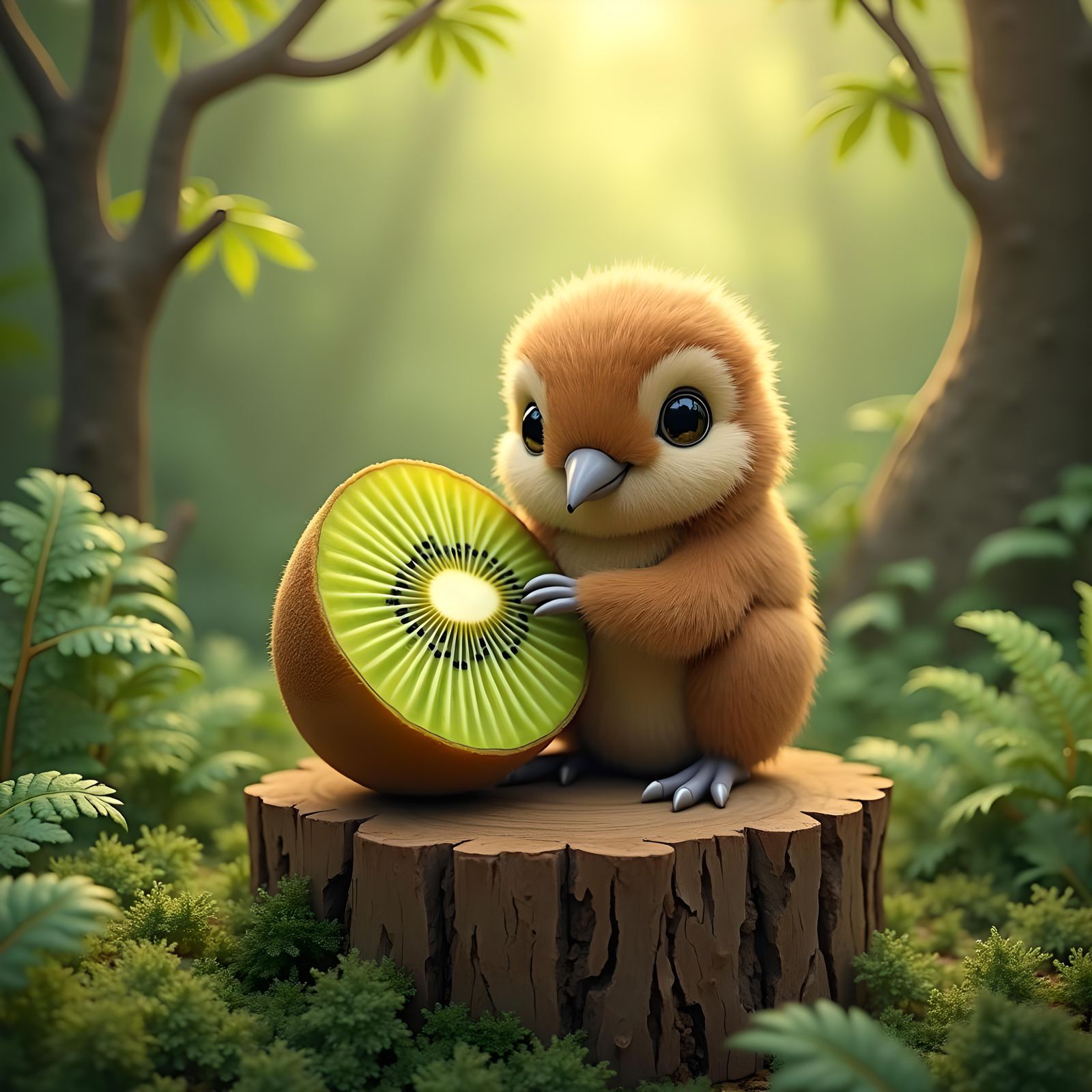 Hybrid Kiwi Bird and Fruit by Alberto Seveso