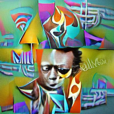 Psychedelic Jazz: A Colorful Abstract Art Deco Painting