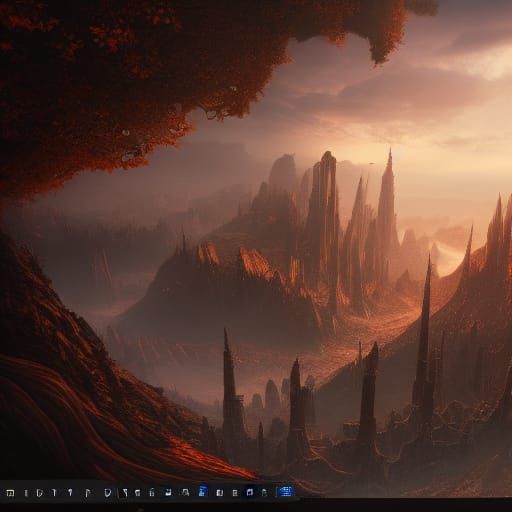 Fantastical Matte Painting in Deep Color