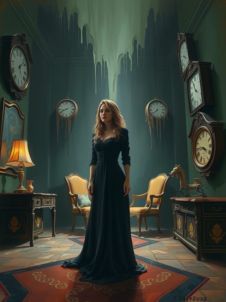 Dreamlike Liminal Space Scene in Expressive Style