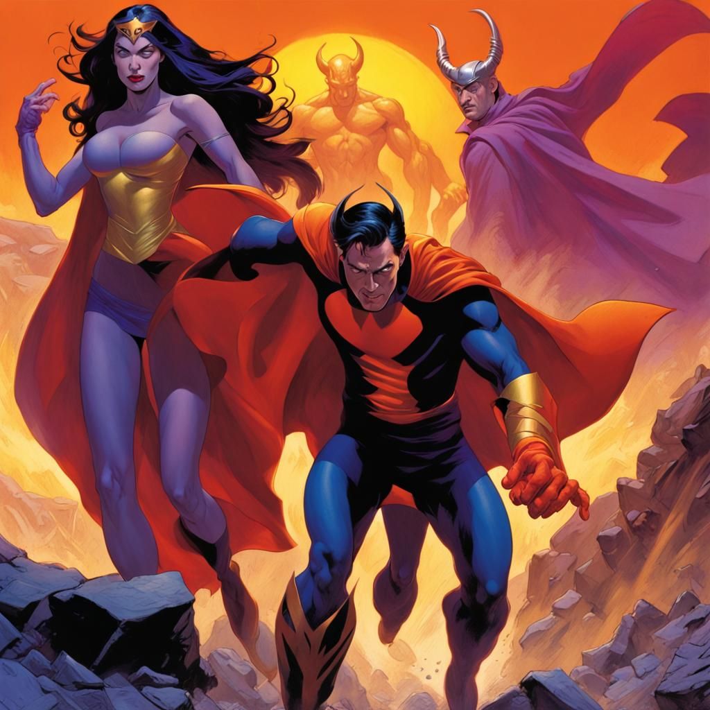 Splash page in the style of Alex Ross, "Wanda Maximoff The S...