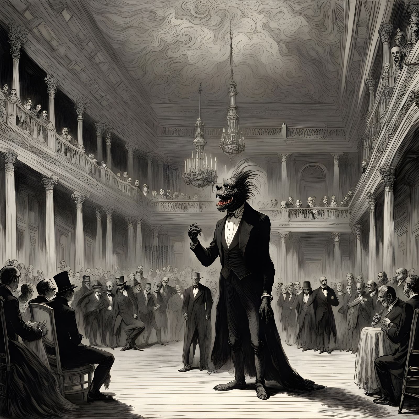 Monsters' Formal Ball: A Horror Scene