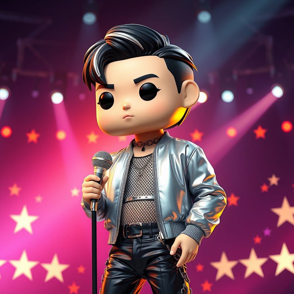 K-Pop Star Funko Pop Figure in 3D Anime Style