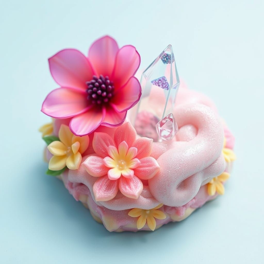 Surreal Sweets Made of Flowers and Crystals