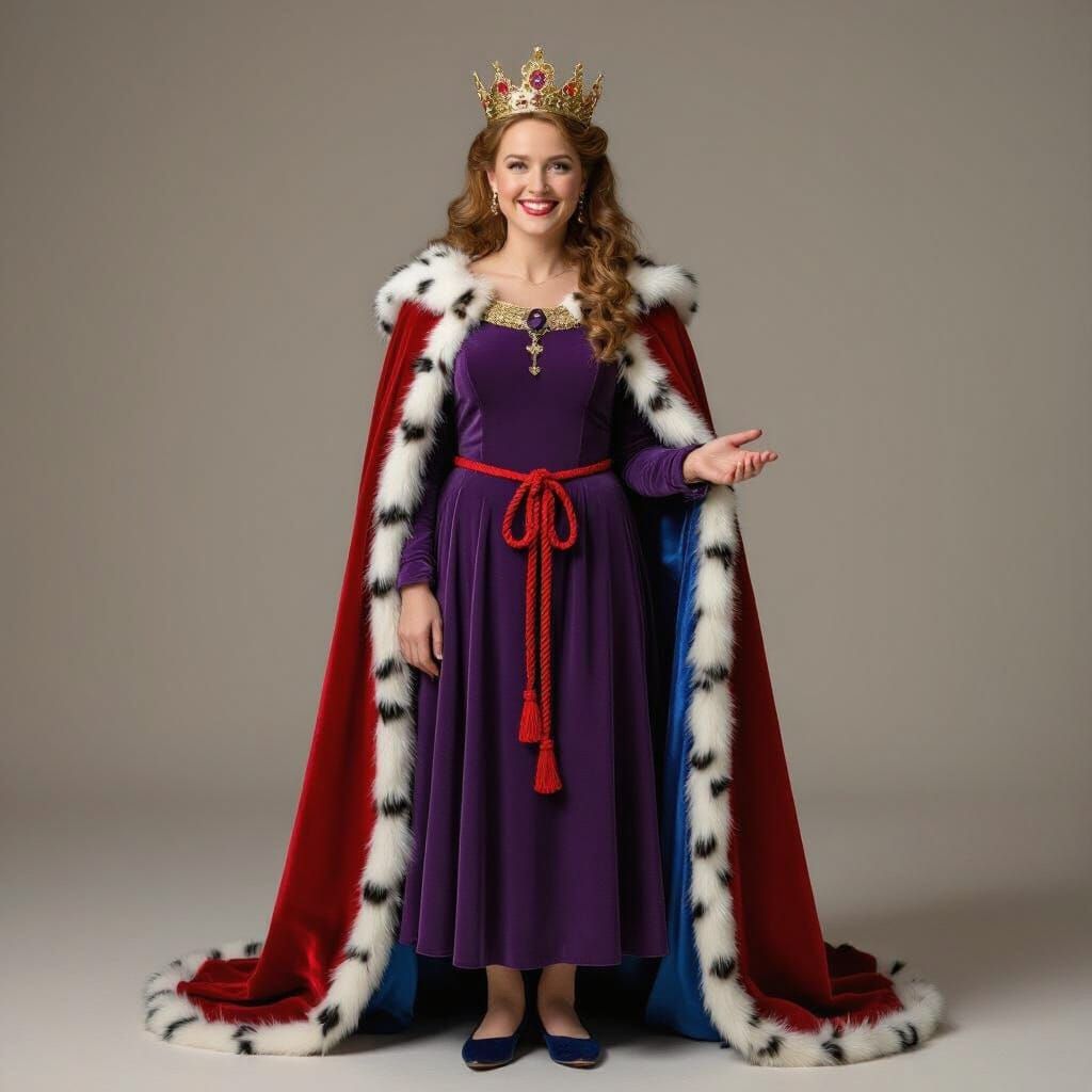 Miss Honey in Regal Attire on Chat Show