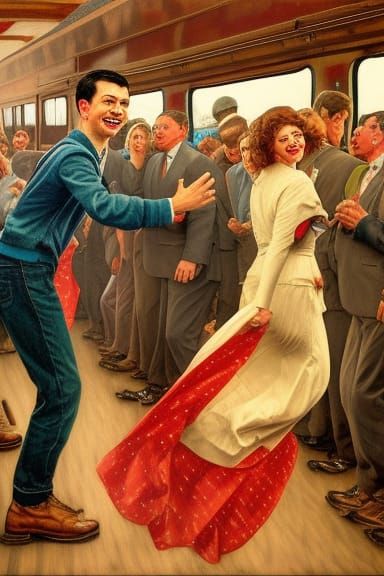 Pete Buttigieg Dances Through Train Wreck as Americana Paint...