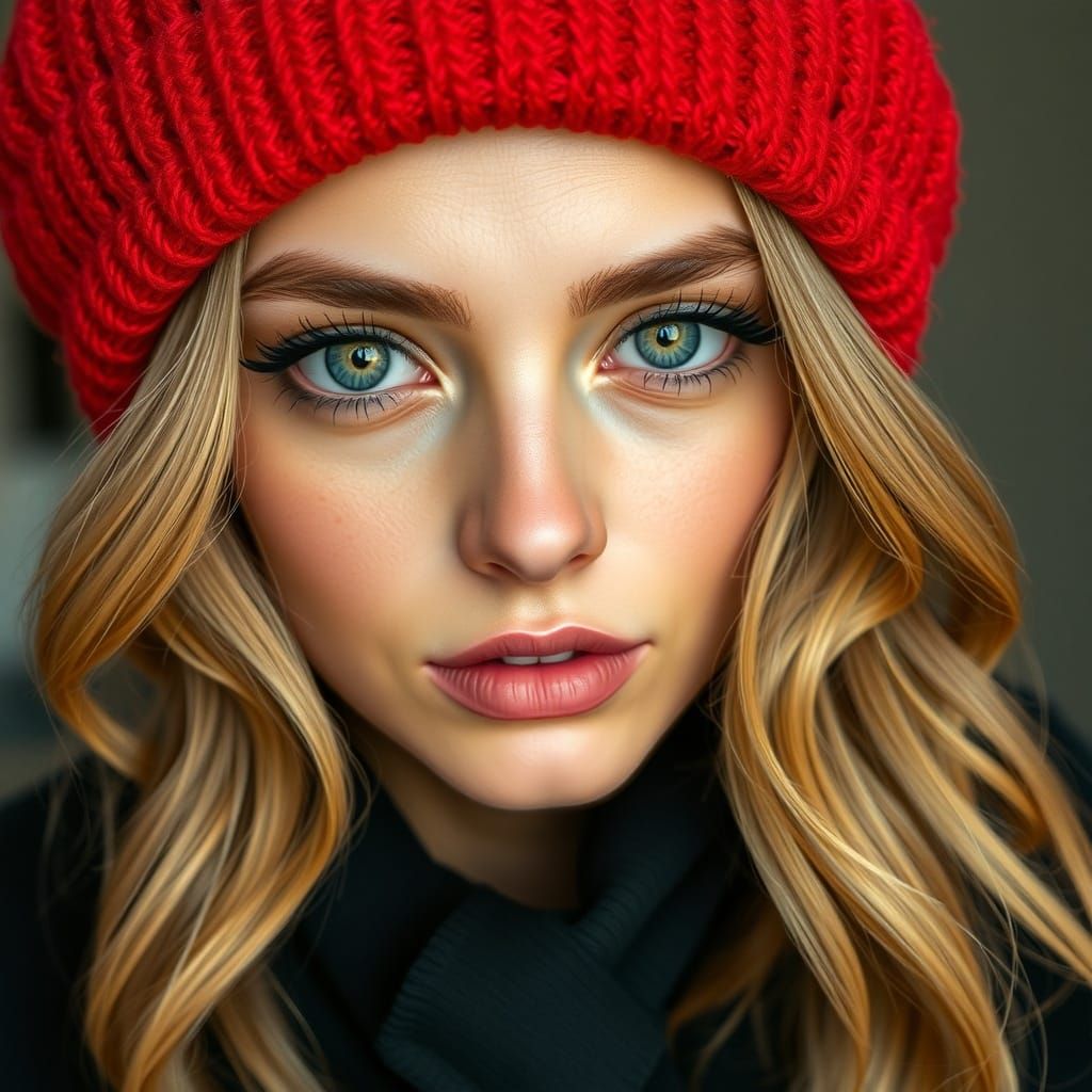 Beautiful Woman with Expressive Eyes