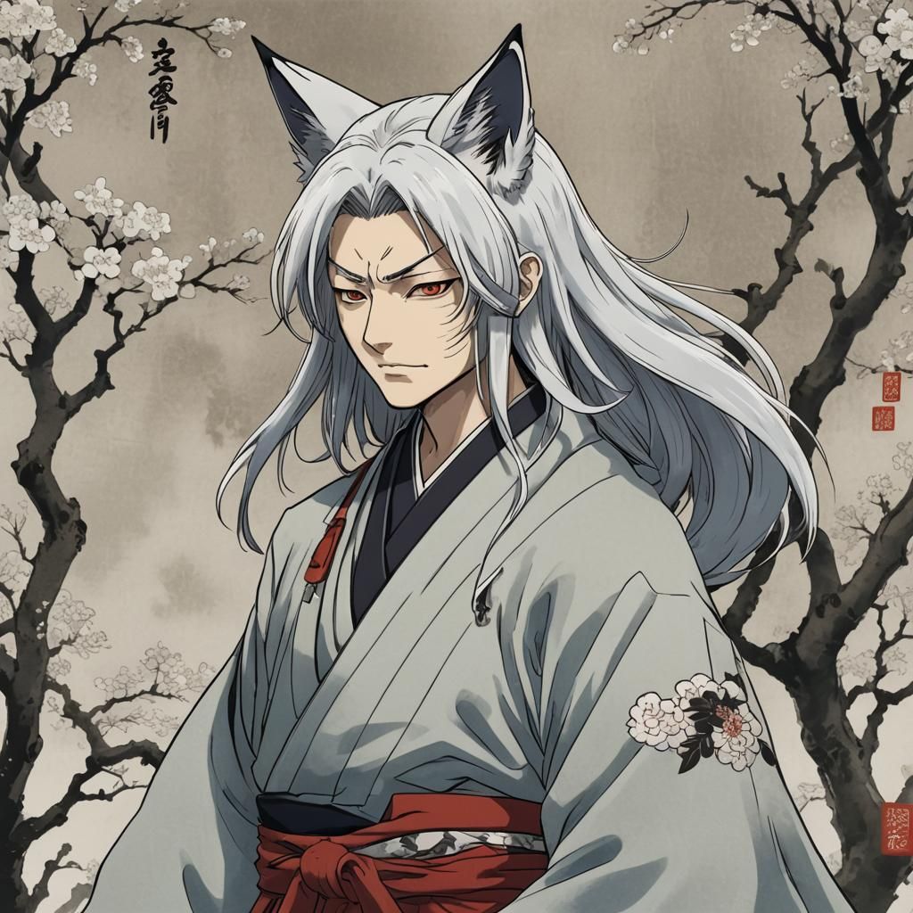 Yokai Tomoe: Detailed Matte Painting in Fantasy Style