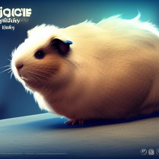 Cute Guinea Pig in Detailed Matte Painting