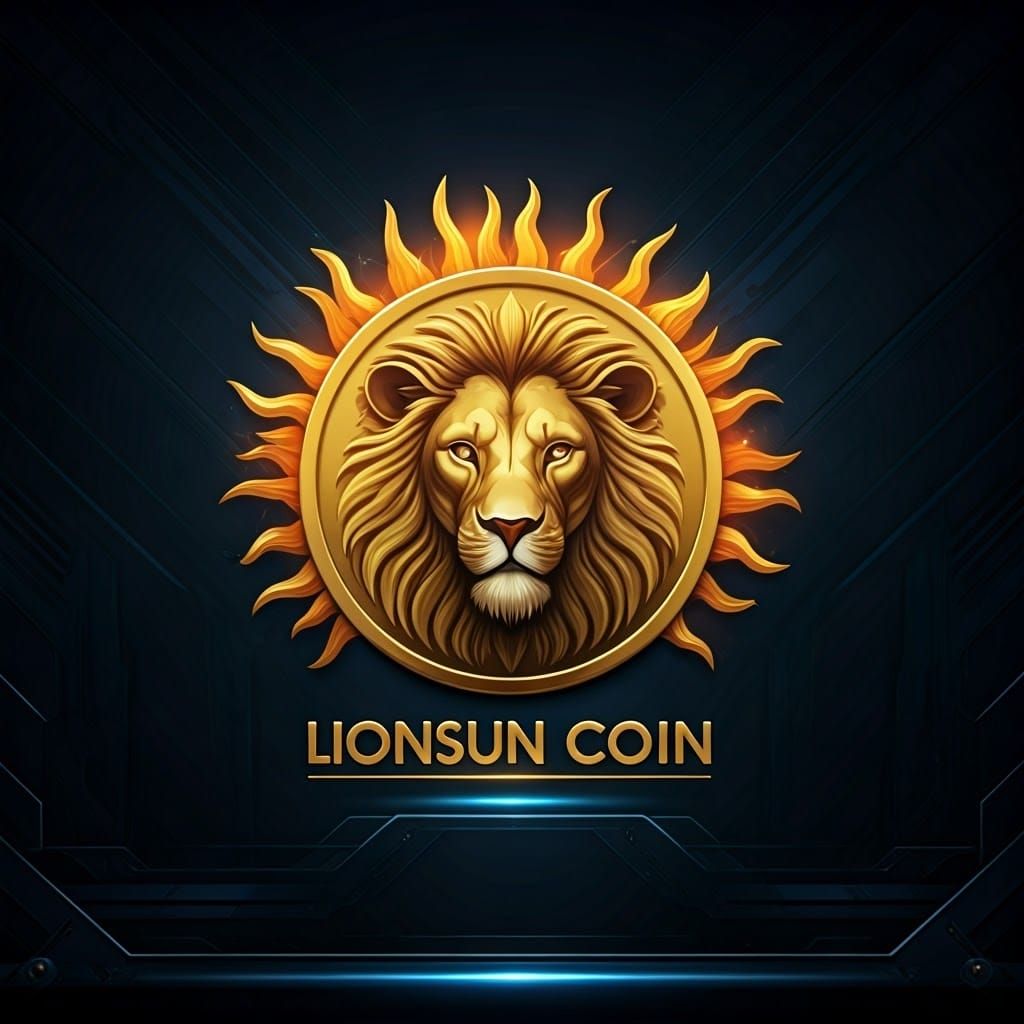 Radiant Sun Lion Logo for Gaming Platform