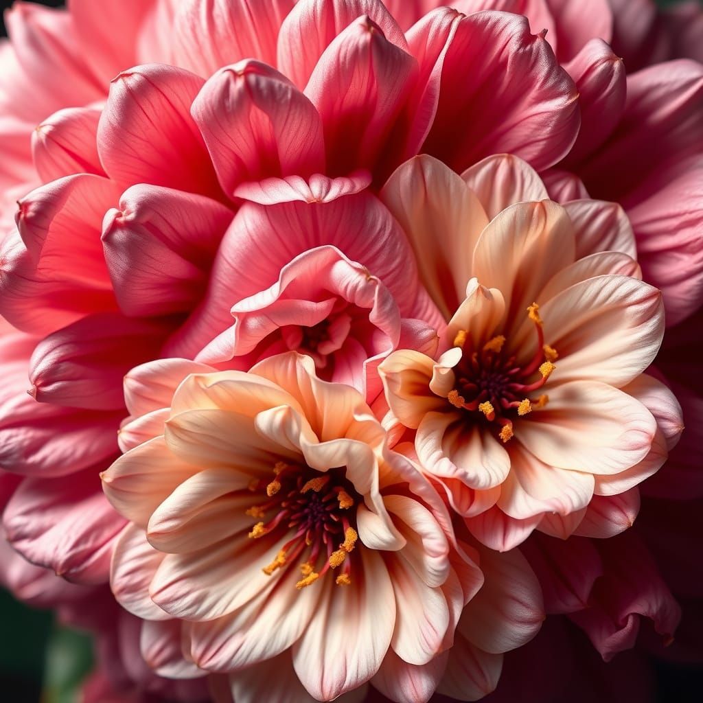 Majestic Floral Matryoshka in Hyper-Realistic Style