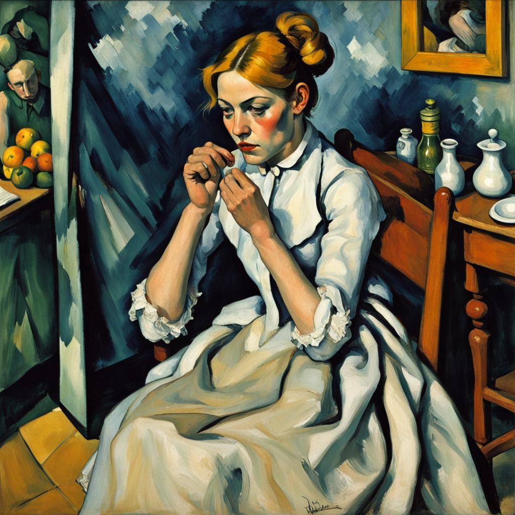 Elegant Dancers in Expressionist Style