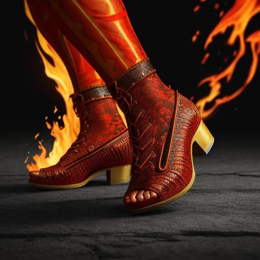 Fiery Malambo Dancers in Vivid Digital Art