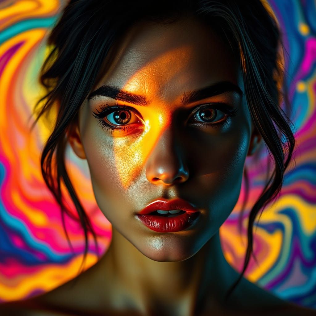 Enigmatic Siren in Hypnotic Slumber