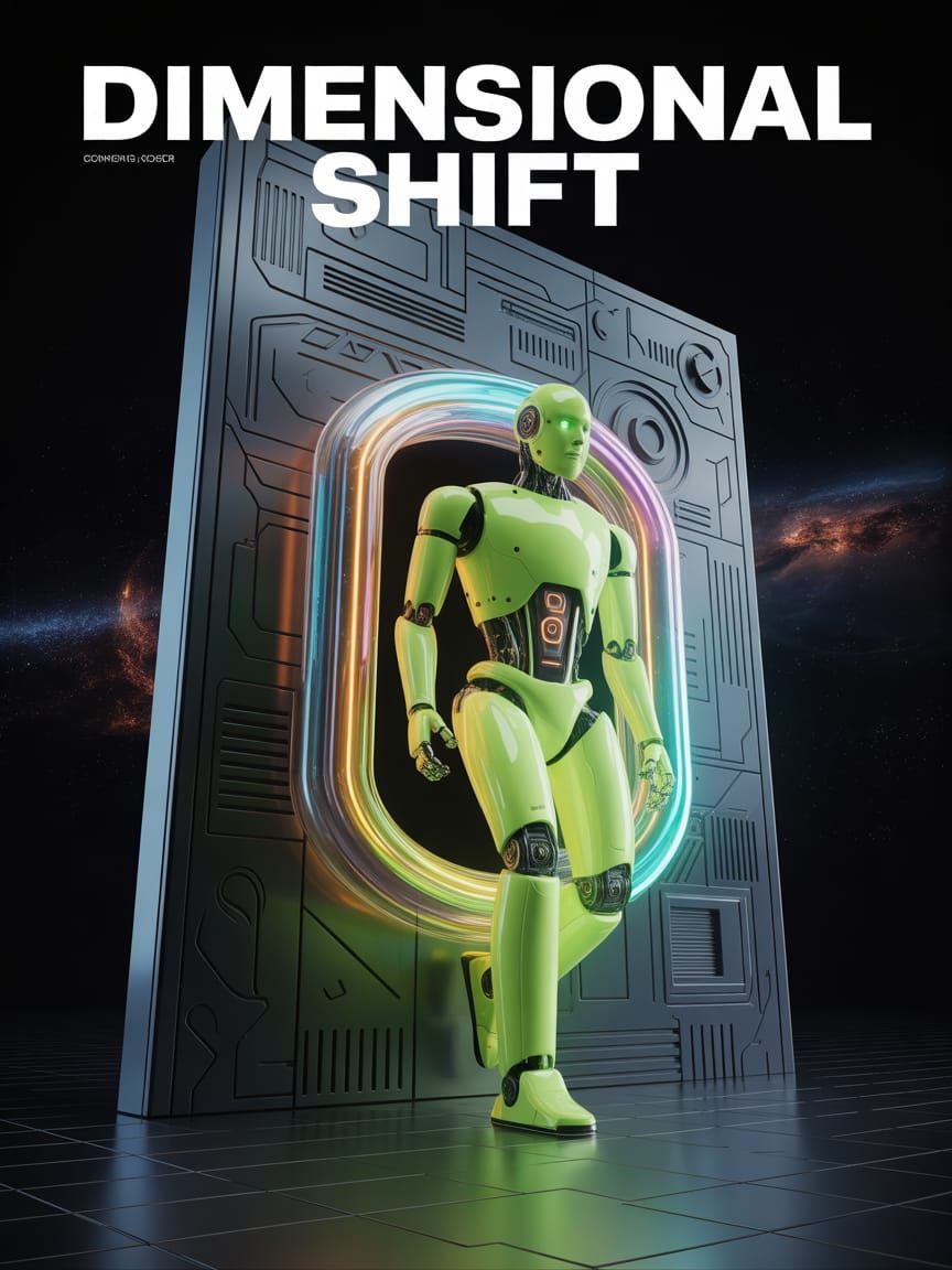 Futuristic magazine cover.