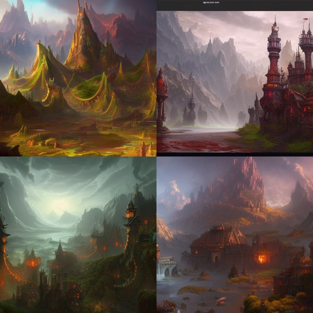 Fantastical Matte Painting in Deep Color