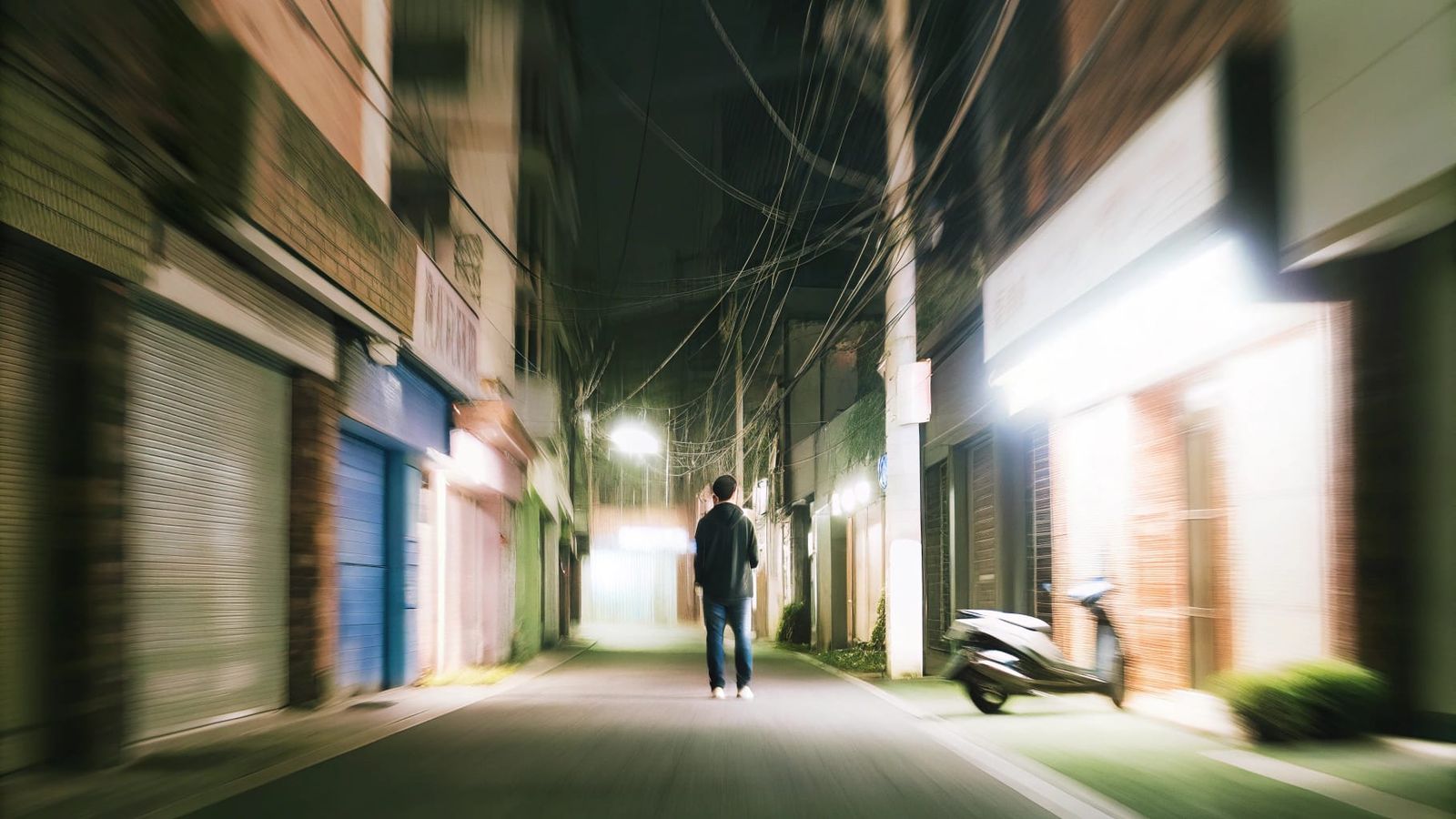 Vibrant Urban Alleyway with Neon Signs