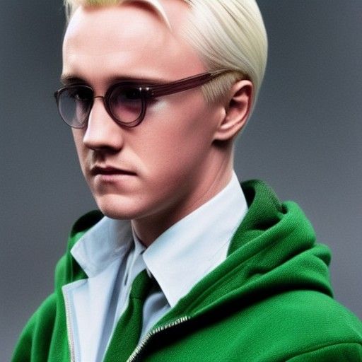 Crying Draco Malfoy in Ethereal Fantasy Style