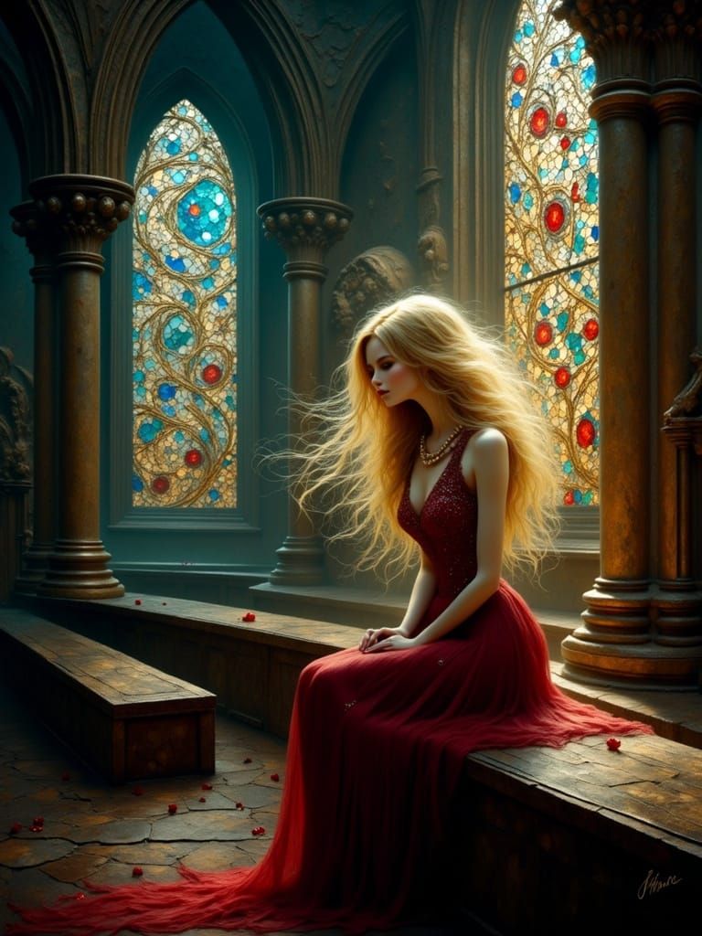 Ethereal Gothic Beauty in Cathedral Hush