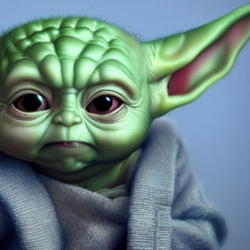Hyperrealistic 8K Baby Yoda Matte Painting