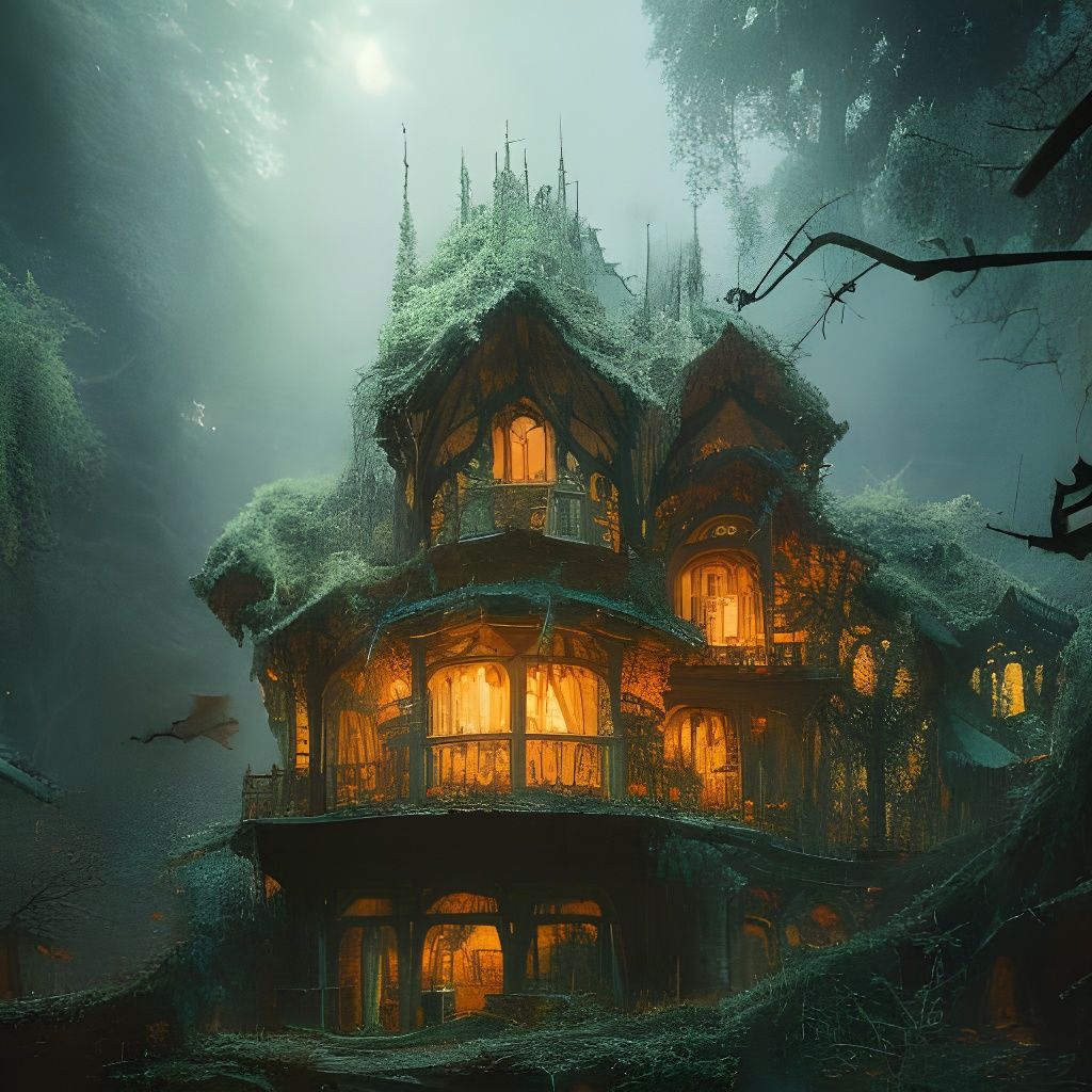 Spooky Forest Kingdom Living Space in 8K