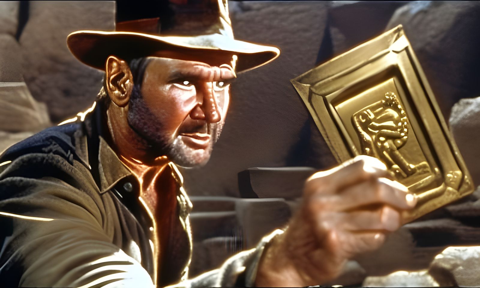 Adventurer Reaching for Golden Relic