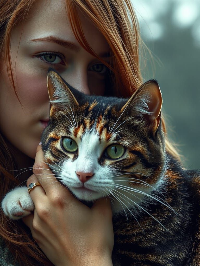 Mystical Green-Eyed Beauty Shares a Magical Moment with Her ...