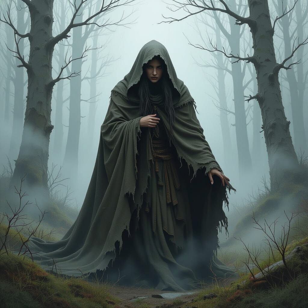 Mystical Forest Hag in Classic Russian Style