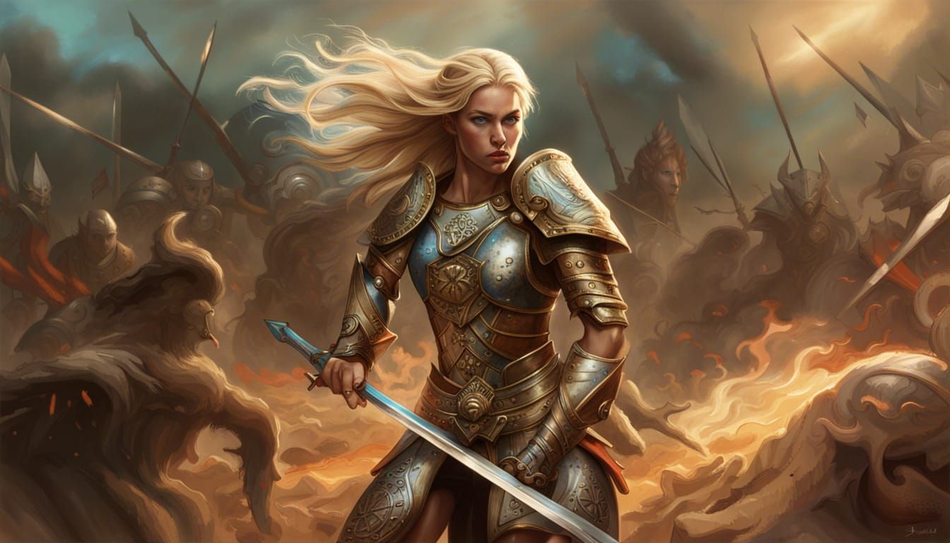 Amazon Warriors in Epic Battle: Hyperrealistic Concept Art