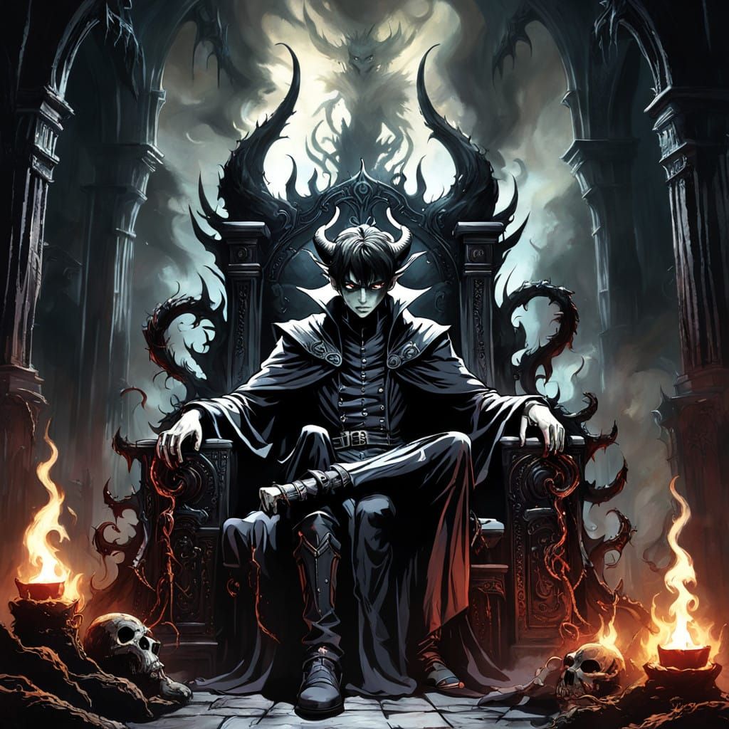 Dark King of the Underworld: Half Human, Half Demon Boy