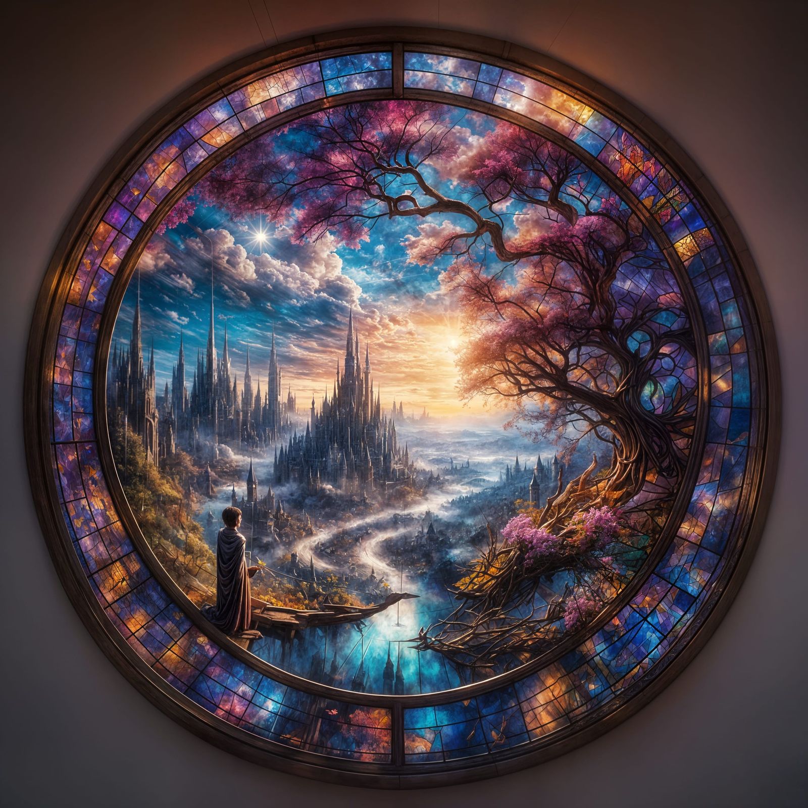 Fantasy Stained Glass Window