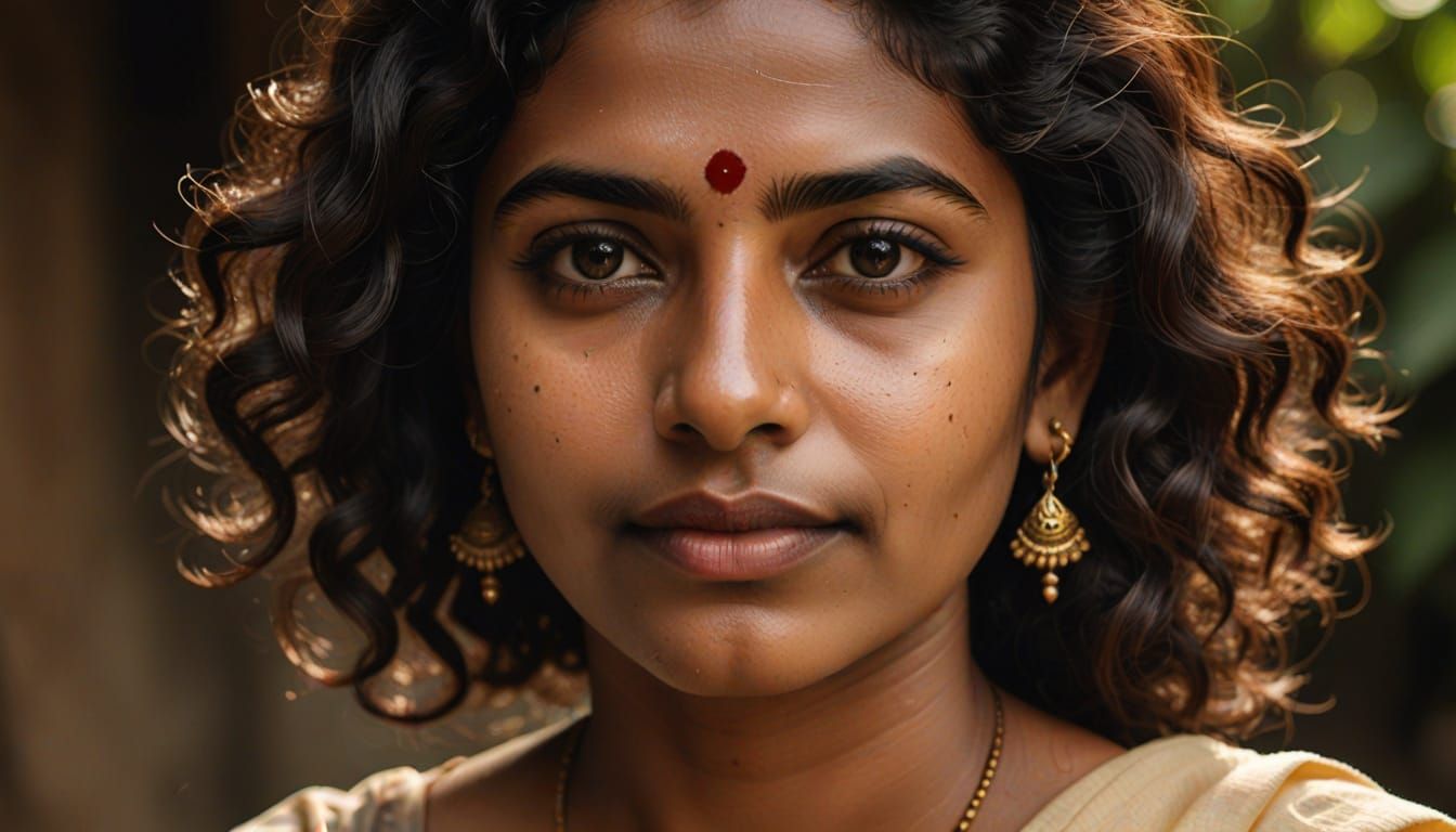 Hyper-Realistic Portrait of a South Kerala Woman